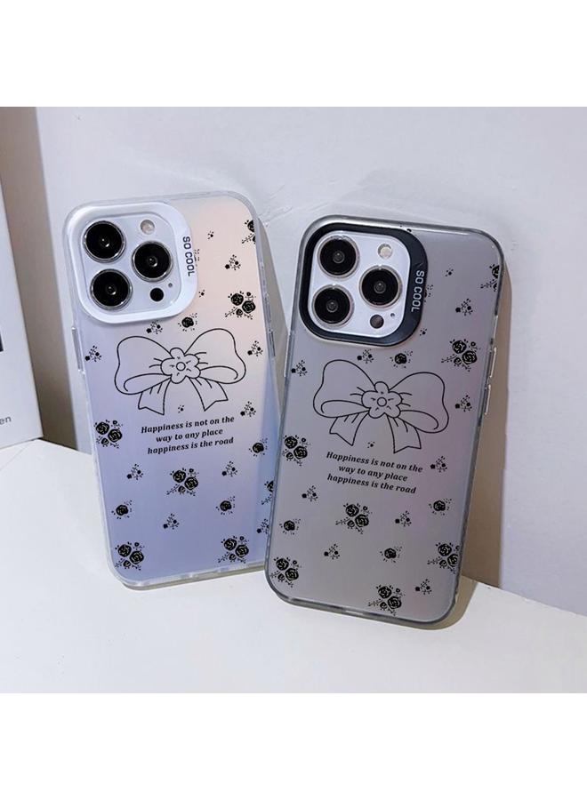 S-TOP Case For iPhone 15 Plus Silver Painting PC Hybrid TPU Phone Case - Image 5