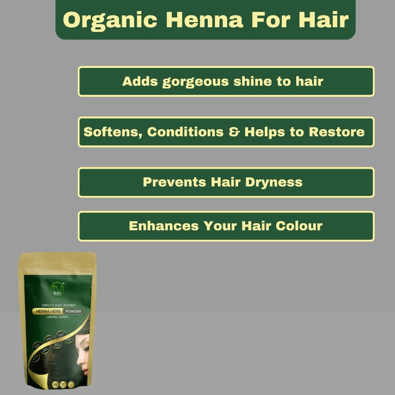 RENEU HERBALS Reneu Herbals Natural Henna Aloe Vera Powder For Hair Organic Henna Mehndi Powder For Hair Growth Shine Combo Pack Of 2200 GM - Image 4