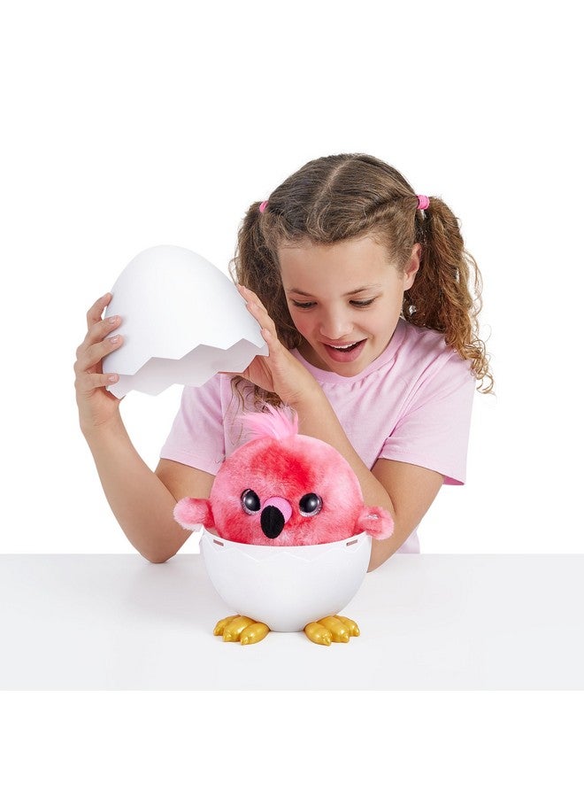 Pets Alive Chirpy Birds (Flamingo) by ZURU, Electronic Pet That Speaks, Giant Surprise Egg, Stickers, Comb, Fluffy Clay, Bird Animal Plush for Girls - Image 3