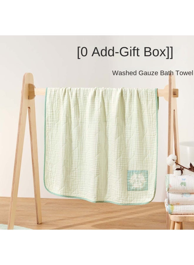 القطن الخالص 【0 إضافات، هيبوالرجينيك】 منشفة أطفال من الشاش القطني المغسول 6 طبقات، منشفة استحمام للمواليد الجدد ناعمة ولطيفة على البشرة - Image 2