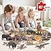 THINKBAY 12PCS Large North American Animal Figurines 67PCS Large Woodland Jigsaw Puzzles Toys for Preschool Kids Toddlers Ideal Realistic Safari Animals Toys Gift for Toddlers Kids - Image 4