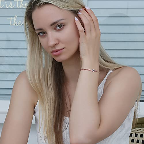 Apsvo Evil Eye Bracelet for Women Trendy Rose Gold Third Eye Bracelet Dainty Protection Jewelry Pulseras de Mal de Ojo Turco Para Mujeres - Image 2