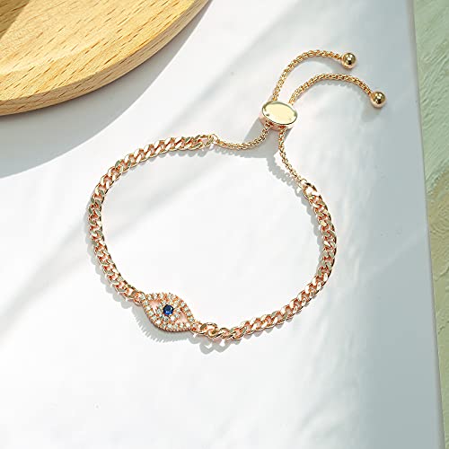 Apsvo Evil Eye Bracelet for Women Trendy Rose Gold Third Eye Bracelet Dainty Protection Jewelry Pulseras de Mal de Ojo Turco Para Mujeres - Image 4
