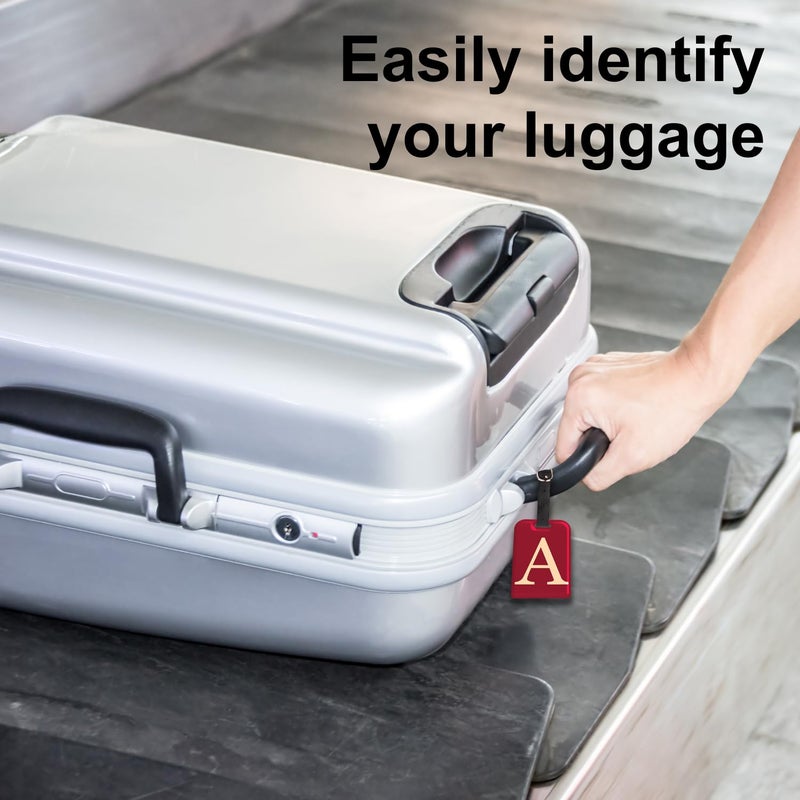 tag8 [Pack 2] Smart Luggage Tag ID with Name Initial A| Bag Tag with Global Loss Recovery Service | Airline Compliant | SITA World Tracer Code Enabled | Smart Alternative to Name Tags | Gift idea - Image 3