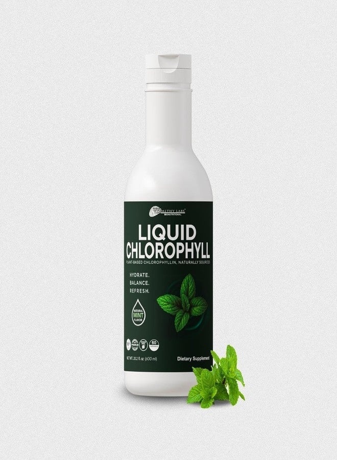 vidaherbal Liquid Chlorophyll - 20.2 fl oz (600 mL) - Natural Mint Flavor - Plant-Based Chlorophyllin Supplement - Supports Daily Energy, Hydration & Digestive Health - 60 Servings - No Sugar, Non-GMO - Image 1