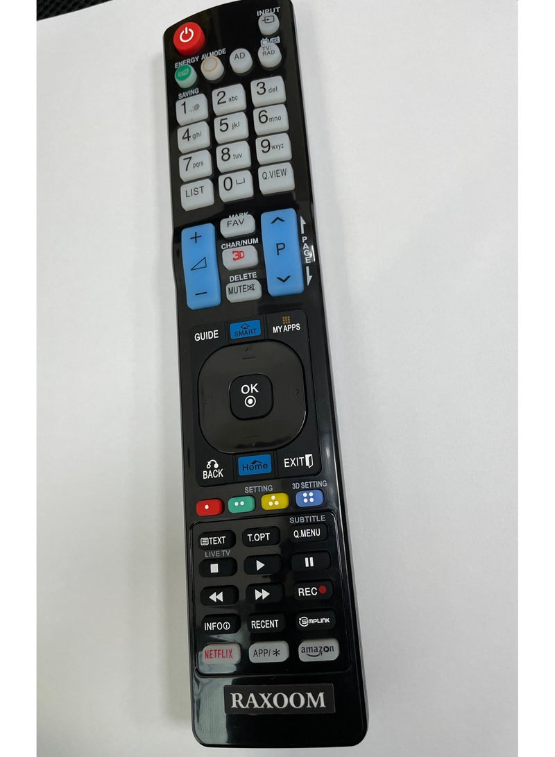 Raxoom 3D Remote Control For All LG LCD/LED/PLASMA TV Black - Image 1