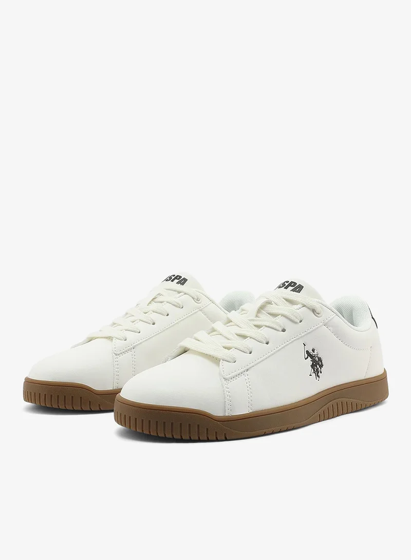 U.S. Polo Assn. white Women's White and White Sneakers - Bold Rugged Style with Durable Sole for Outdoor Wear for Women | Best Price UAE