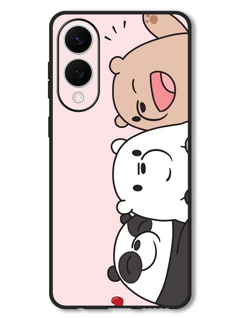 Theodor Case Compatible with Samsung Galaxy S25 Edge 6.7 Inch Protection Shockproof Bumper Cover Three Friends Panda - Image 1