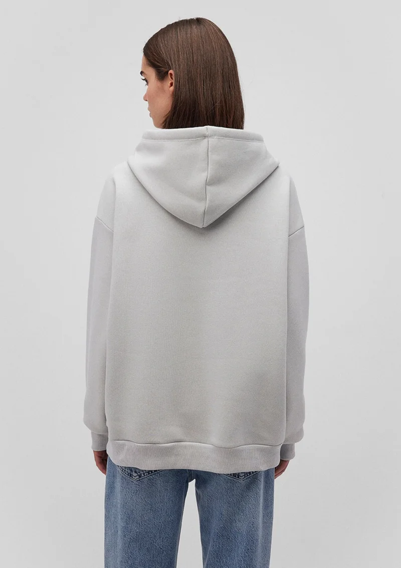 مافي Blue Logo Printed Hooded Gray Sweatshirt 1600361-34322