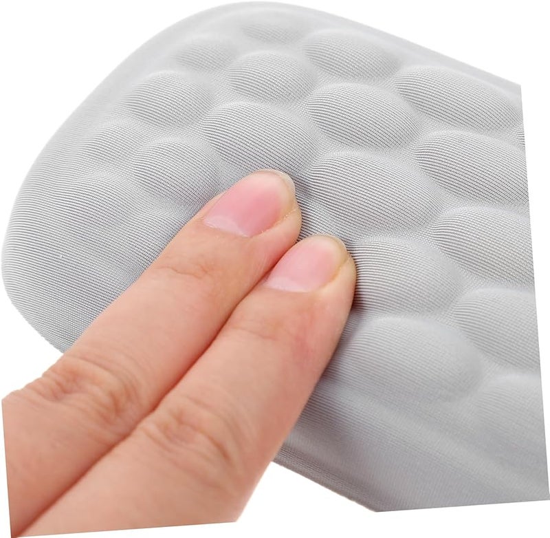 Ergonomic Memory Foam Wrist Rest For Keyboard And Mouse Grey Cloth Gaming Hand Support - Image 4