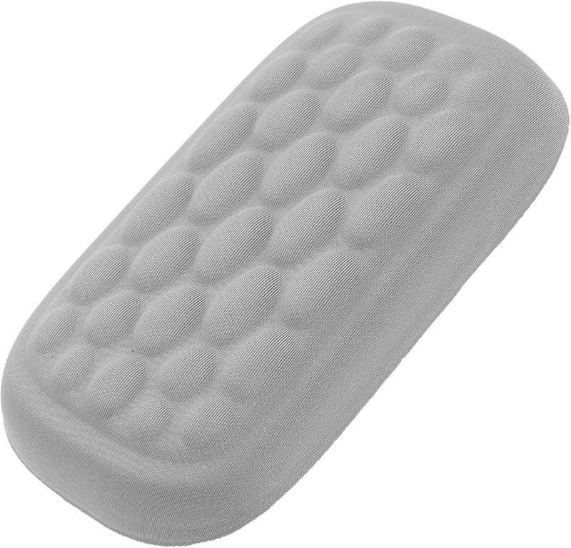 Ergonomic Memory Foam Wrist Rest For Keyboard And Mouse Grey Cloth Gaming Hand Support - Image 2