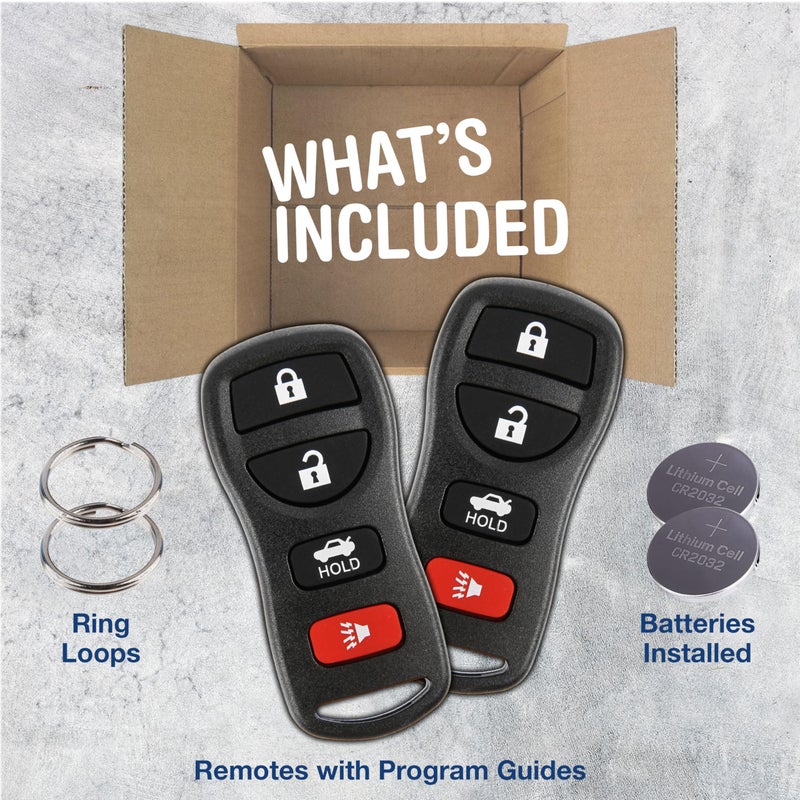 KeylessOption Keyless Entry Remote Control Car Key Fob for Nissan Infiniti KBRASTU15 (Pack of 2) - Image 2