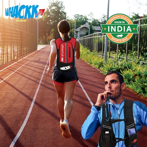 Whackk Marathon Running Bag |Unisex Camping & Hiking | Hydration Pouch Compartment w. Connecting Water ducts Pockets |Exercise & Fitness|Motorcycle Trekking Outdoor (Red) - Image 4