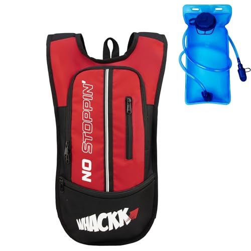 Whackk Marathon Running Bag |Unisex Camping & Hiking | Hydration Pouch Compartment w. Connecting Water ducts Pockets |Exercise & Fitness|Motorcycle Trekking Outdoor (Red) - Image 1