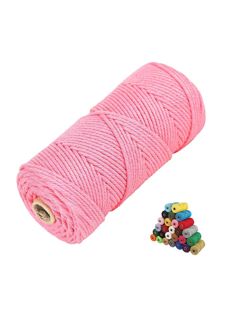 Excefore 45 Color Options Macrame Cord 3mm/4mm/5mm x109 Yards Macrame Cotton Cord, 4 Ply Twisted Macrame Yarn, Natural Cotton Cord Perfect Macrame Supplies - Image 1