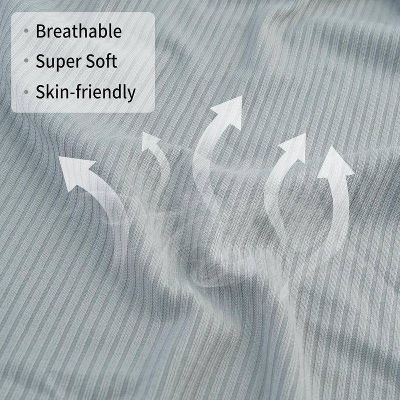 Viviland Jersey Swaddle Blanket, Ultra Soft Stretchy Receiving Blanket, Newborn Swaddle Wrap for Boys & Girls, 40 x 30 inches, 2 Pcs - Image 2