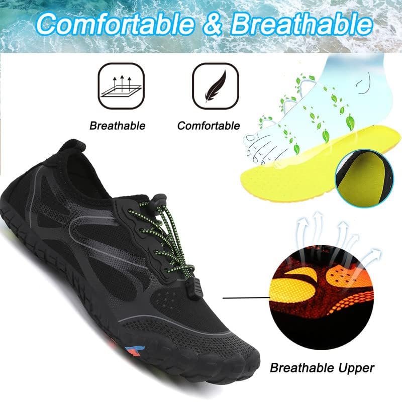 LIZRHA Water Shoes for Men and Women Quick Dry Aqua Swim Barefoot Shoes for Outdoor Fishing Beach Pool Boat Surfing Walking Water Park and Yoqa Activities - Image 5