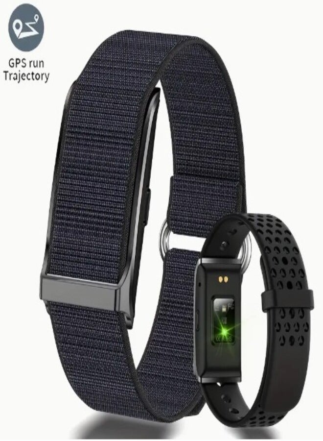 InfiniTech Ultra-Thin Lightweight Smart Bracelet with Multiple Sports Modes, Step Tracking, IP68, Wireless, Silicone/Nylon Multi-Color Straps - Unisex Sport Watch for Men & Women, Holiday Gift, Multifunctional Smart Watch, Versatile Wristband, Modern Accessory, Durable Build, Health Monitoring, Sleek Wristband, Silicone Strap, Wireless Tracker Without Subscription - Image 1