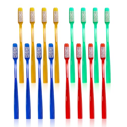 DR PERFECT Adult Smokers Toothbrush Super Hard Firm Bristles Pack of 12 - Image 1