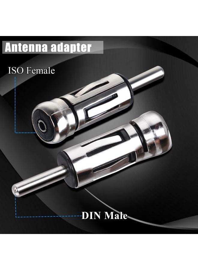 TUOLNK 4 Pcs DIN Male to ISO Female Radio Aerial Antenna Adapter Universal Car Stereo Adapter ISO Connector to DIN Connector for Car Audio Radio - Image 5