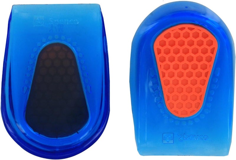 Spenco Gel Heel Cup Shoe Inserts for Pain Relief from Heel Spurs or Bruising, Medium/Large