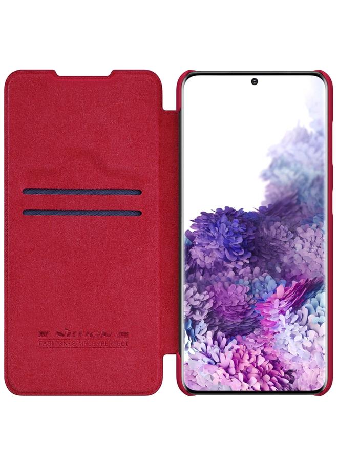 Nillkin Case For Samsung Galaxy S21 Plus 5G QIN Series Crazy Horse Texture Horizontal Flip Leather Case with Card Slot - Image 4