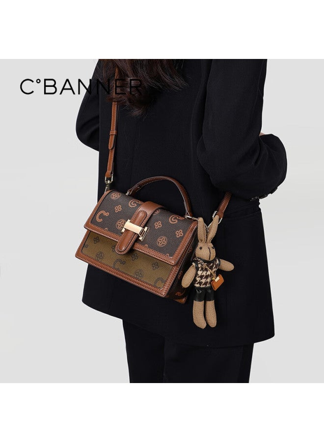 C.banner Women's Handbag, Small Square Bag With Printed Pattern, Tote Bag, Shoulder Bag, Crossbody Bag, Light Luxury Birthday Gift, High-end Feel, For Girlfriend Or Wife - Image 1