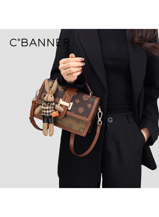 C.banner Women's Handbag, Small Square Bag With Printed Pattern, Tote Bag, Shoulder Bag, Crossbody Bag, Light Luxury Birthday Gift, High-end Feel, For Girlfriend Or Wife - Image 2
