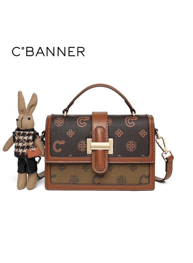 C.banner Women's Handbag, Small Square Bag With Printed Pattern, Tote Bag, Shoulder Bag, Crossbody Bag, Light Luxury Birthday Gift, High-end Feel, For Girlfriend Or Wife - Image 3