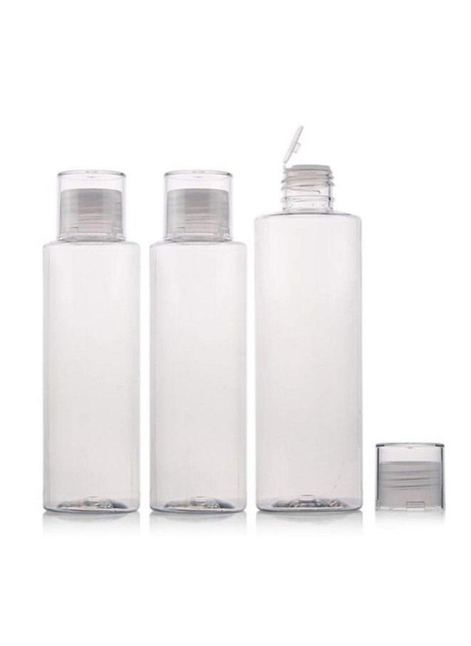 ericotry 3Pcs 150Ml/ 5Oz Empty Clear Refillable Plastic Toner Lotion Bottle Jar Container With Orifice Reducer And Screw Lid For Makeup Liquids Toiletry Cosmetic Containers  - Image 2