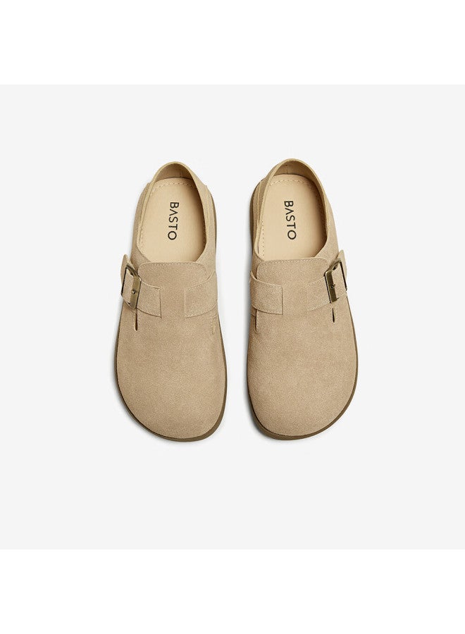 Basto 25 Autumn Vintage Birkenstock Flat Round Toe Women's Loafers D3097ca5 Apricot 35 - Image 2