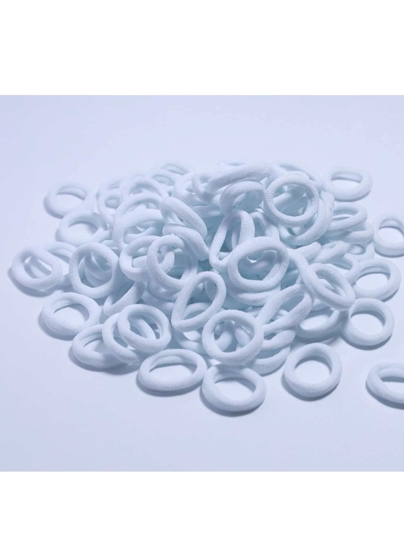 Lelet 100pcs Small Hair Ties Band for Thick and Curly Hair Ponytail Holders Soft & Seamless Baby Hair Ties, Hair Elastic Band for Women or Baby Girls With Box- Black/White - Image 5