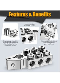 12,Way Battery Terminal Connectors Clamps 8AWG to 4/0 AWG Gauge for SAE DIN EN Tapered Top Post - pzsku/Z7F6CC232A01321DD4443Z/45/_/1725953214/6e3b8bc9-53e6-4d9c-a438-ea5470925381