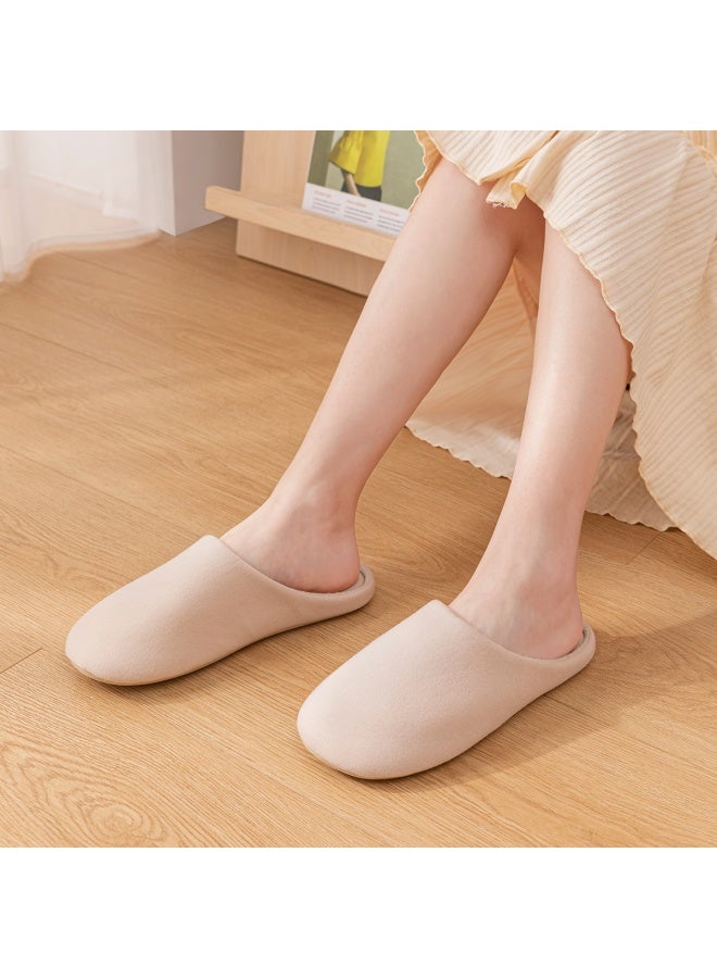 Tzldn Non-slip Slippers For Elderly Men, Indoor Home Use, Cotton Linen Fabric, Maternity Couples, Quiet Cotton Slippers For Me - Image 4