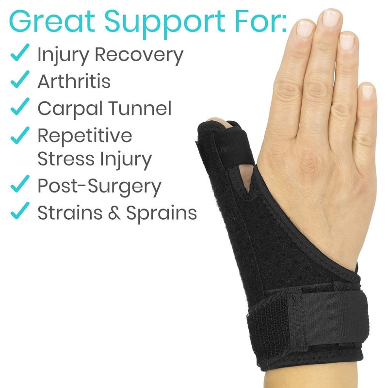 Vive Thumb Brace  Wrist Stabilizer Fits Left and Right  Thumb Spica Splint for Arthritis Tendonitis and De Quervains  Support Wrap for Men and Women  Pain Relief for Carpal Tunnel and Sprains - Image 2