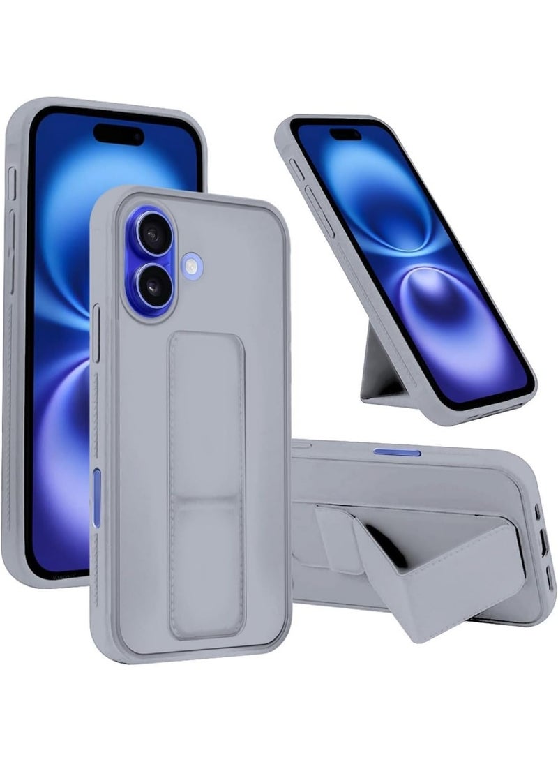 Denx Samsung Galaxy A07 Case with Kickstand and Magnetic Holder, Premium Vertical Strap and Grip with Silicone Holder, multiple viewing positions for Samsung Galaxy A07 (Dark Gray) - Image 1