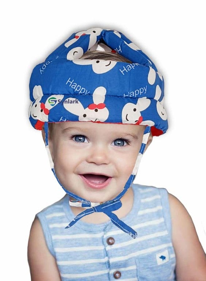 Synlark Toddler Baby Safety Helmet, Adjustable Cushion Breathable Infant Baby Protection Hat, Kids Anti-Fall Safety Cap for Playing (Happy-Royal Blue) - Image 2