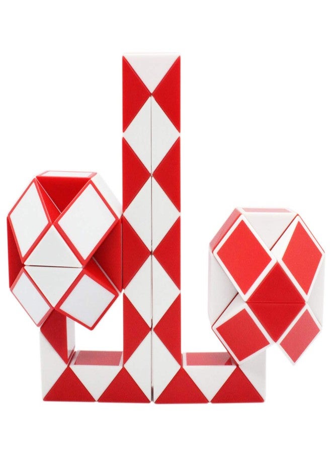 Mipartebo Magic Snake Cube Twist Puzzle 72 Wedges Large Size Twist Fidget Snake Toys Gift Party Favors for Kids Adults Teens Red - Image 3