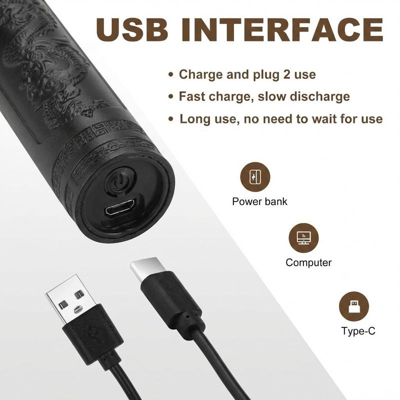 طقم العناية الشخصية للرجال القابل لإعادة الشحن عبر USB مكون من 8 قطع، ماكينة حلاقة لاسلكية برونزية للحية والشعر مع 4 أمشاط، متينة وقابلة للحمل للاستخدام المنزلي، أفضل هدية للأب والزوج - Image 4