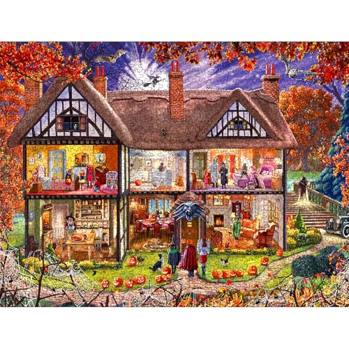White Mountain Halloween House 1000 Piece Halloween Jigsaw Puzzle for Fall and Autumn - Image 4