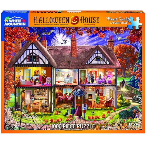 White Mountain Halloween House 1000 Piece Halloween Jigsaw Puzzle for Fall and Autumn - Image 2