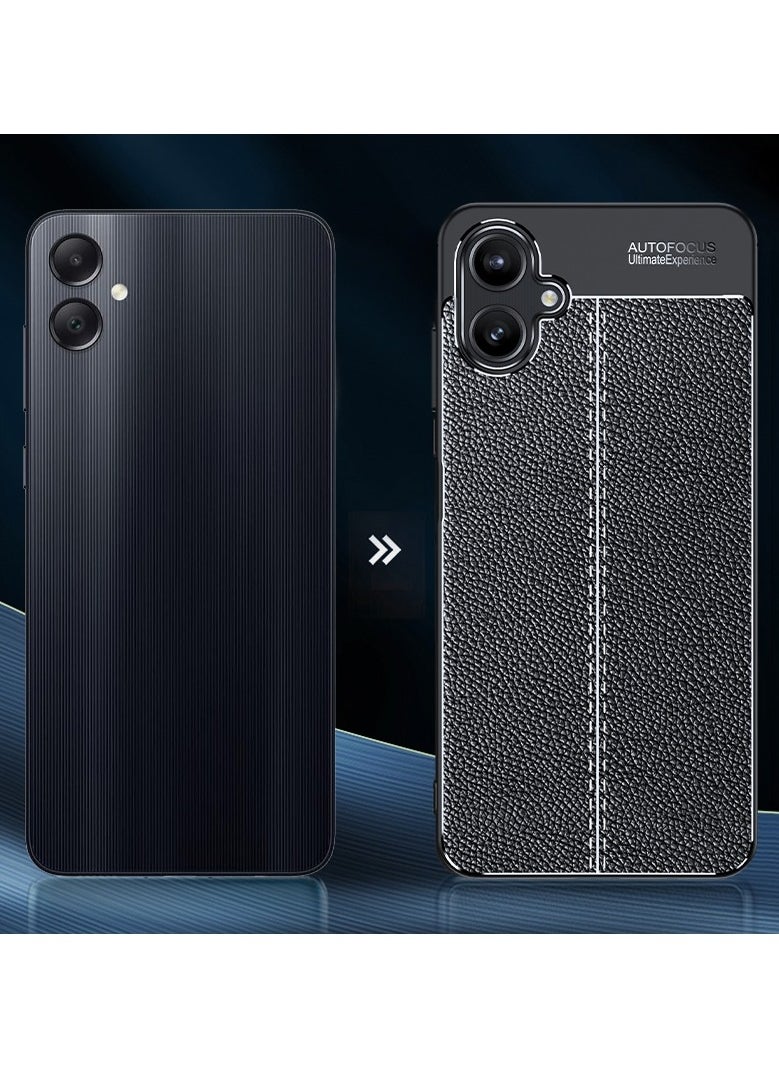 أوتو فوكس - جراب حمايه سيليكون تصميم2 مقاوم للصدمات حمايه للكاميرا متوافق مع Samsung Galaxy A06 (اسود) - Image 1