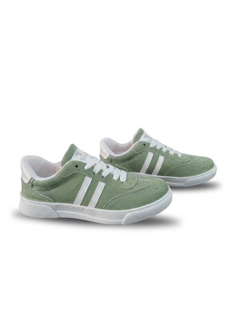 Vbranda Stylish women's sneakers crafted from soft suede SN-38-MINT GREEN - Image 4