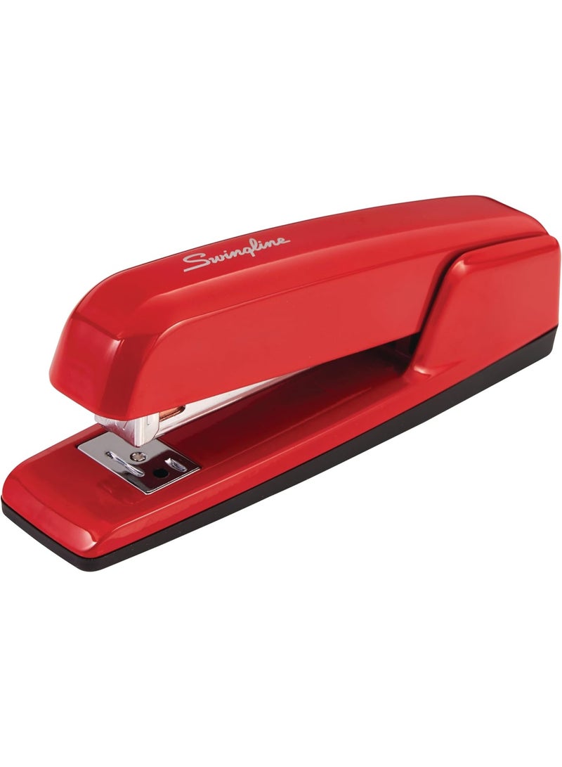 Swingline Stapler, 30 Sheet Capacity, 747 Business Stapler, Jam Free, Metal, Rio Red (74736) - Image 1