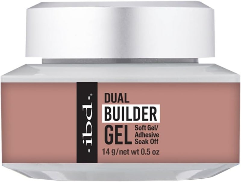 Ibd Dual Builder Gel - Warm Nude - Soft Gel and Bonding Gel for Permanent Nail Extension - Gently Removable - UV/LED Curing - 14g - Image 1