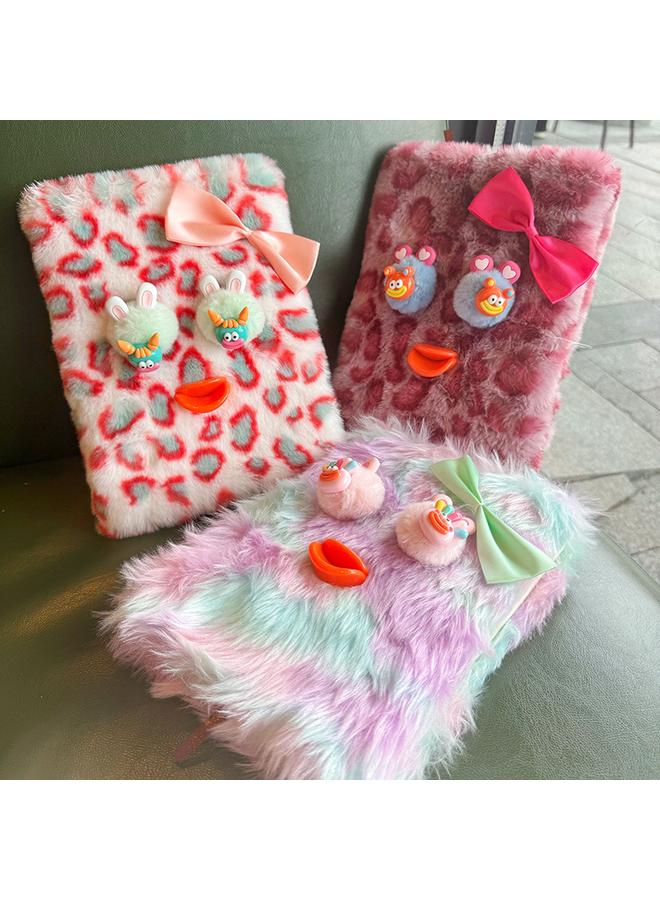 Bluejw Internet Celebrant New Style Journal High Color Value Notepad Notebook Cute Plush Girl Hand Account Book Student - Image 3