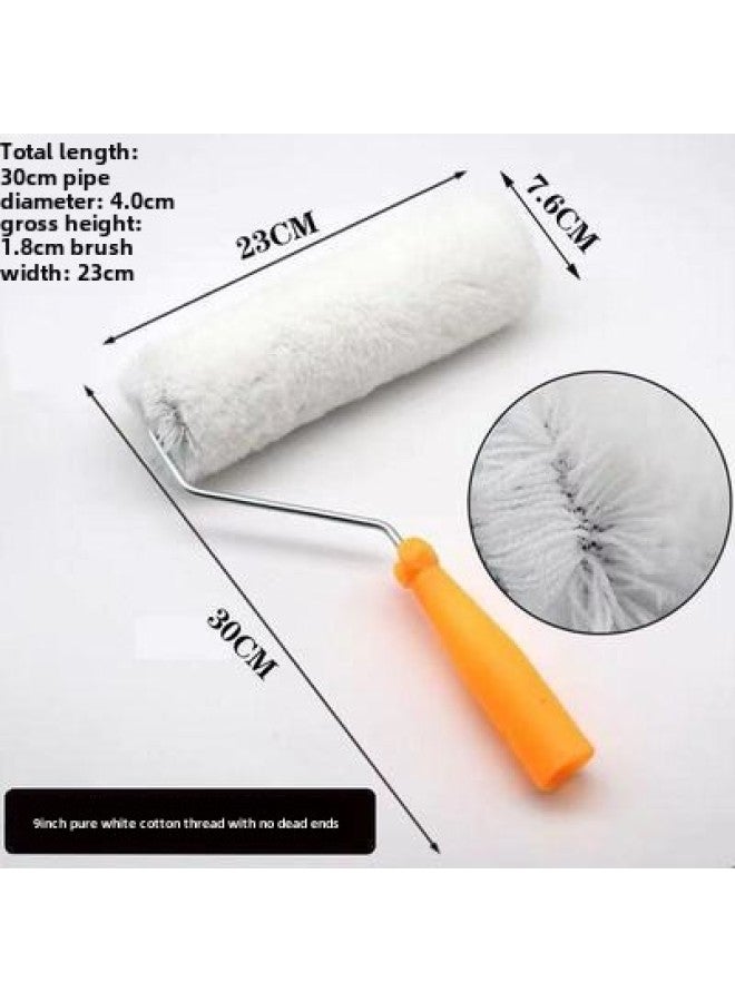 Roller Brush 9 Inch Latex Paint Paint 4 Inch 6 Inch High Quality Short Medium Long Wool Roller Outlet-Specifications:9 Inch Cotton Thread Roller Brush Without Dead Angle  - Image 1