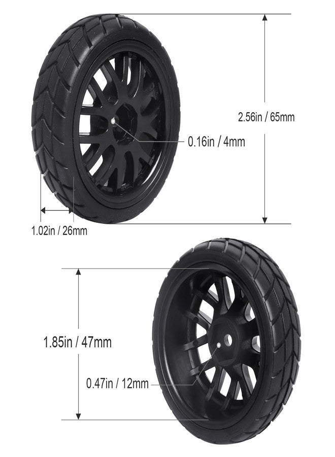 Hobbypark 4-Pack RC Tires & Wheel Rims 12mm Hex Hub Y Shape w/Foam Inserts for 1/10 Remote Control Car On Road Touring - Image 2