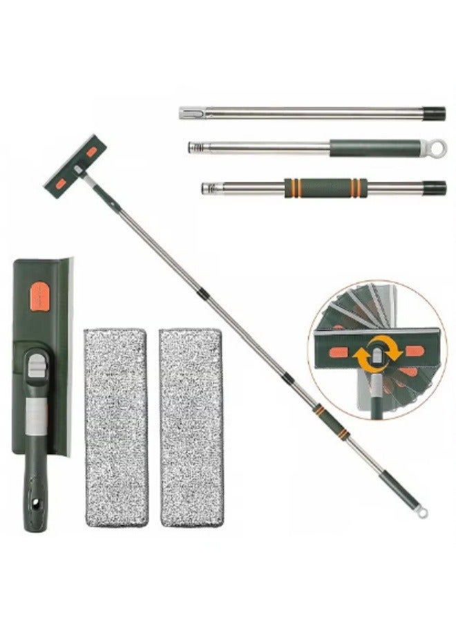 ميكسد ثلاثة في واحد نافذة فرشاة تنظيف المنزل عدة ، مع 2 قطعة من القماش ماصة ستوكات ومسح - Image 1