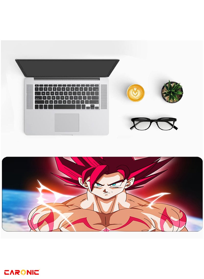 CARONIC Large Gaming Mouse Pad with Superior Micro Weave Cloth Extended Desk Mousepad with Stitched Edges Non-Slip Base Water Resist Keyboard Pad For Gamer And Office Home  Carl_M1006 - Image 4